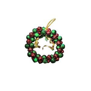 Red & Green Christmas Jungle Bell 8 Inch Wreath.